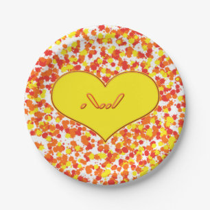 ASL-I Love You with Heart by Shirley Taylor Paper Plate