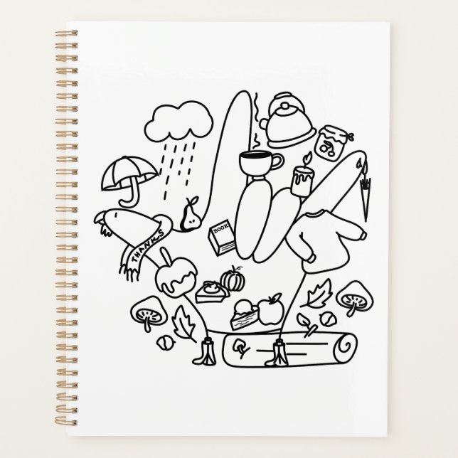 ASL ILY Thanks – Autumn Vibes  Planner (Front)