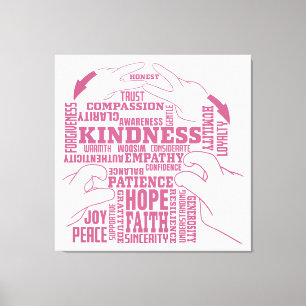 ASL - Inner Beauty - Deaf Culture “Vee Vee” Design Canvas Print