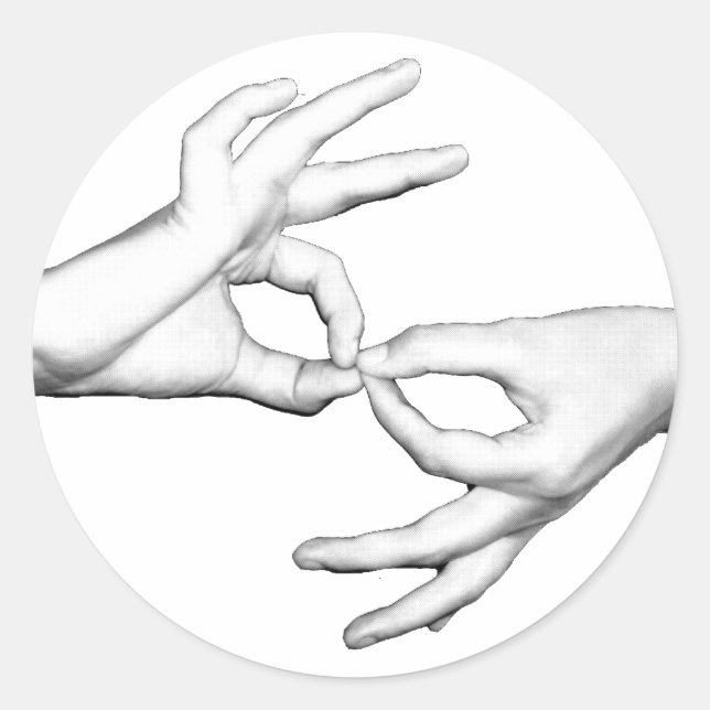 ASL Interpreter Classic Round Sticker (Front)