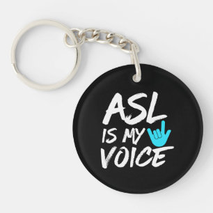 ASL Is My Voice - Deaf Awareness Key Ring