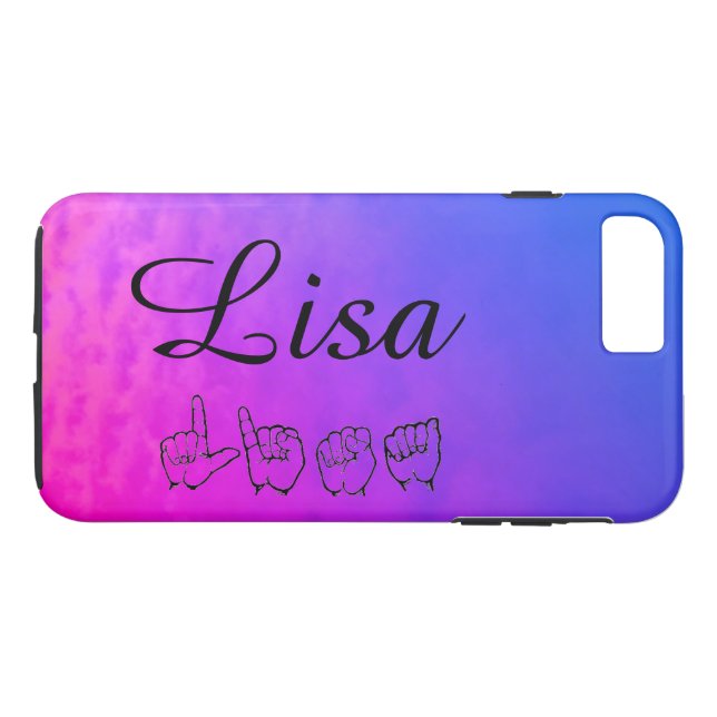 ASL Lisa Blue and Purple Shades Abstract Case-Mate iPhone Case (Back (Horizontal))