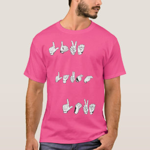 ASL Live Laugh Love black and white T-Shirt
