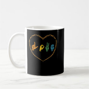 ASL Love American Sign Language Gifts Deaf Mute Fi Coffee Mug