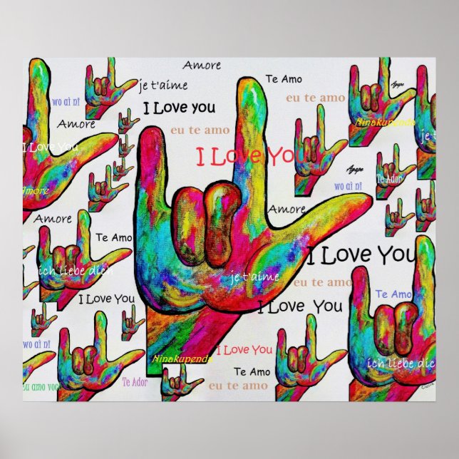 ASL Love in Any Language Poster (Front)