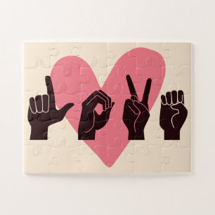 ASL Love IV - Valentine's Day Jigsaw Puzzle