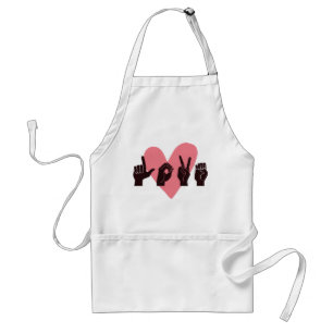 ASL Love IV - Valentine's Day Standard Apron