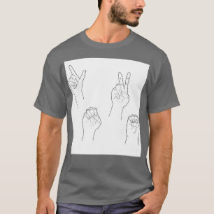 ASL Love Pattern T-Shirt