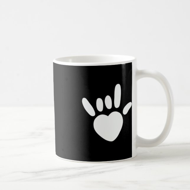 ASL Love Sign American Sign Language Deaf Awarenes Coffee Mug (Right)