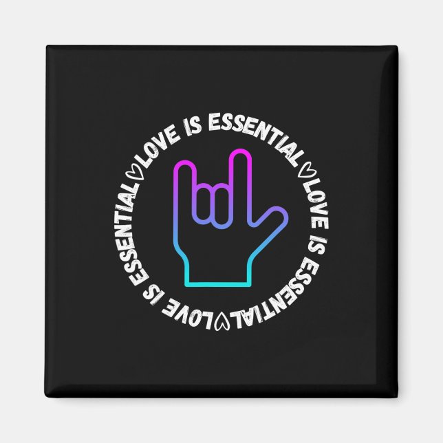 ASL  love Sign Disability Awareness  Magnet (Front)