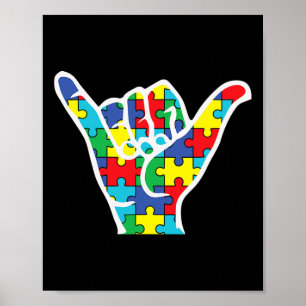 Asl Love Sign Hand Autism Awareness Mom Dad Aunt U