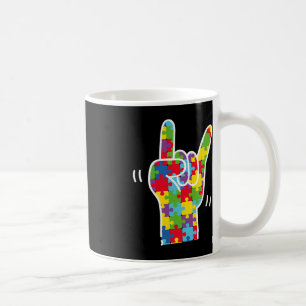 ASL Love Sign Language Autism Awareness Month ASL Coffee Mug