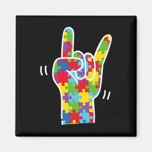 ASL Love Sign Language Autism Awareness Month ASL Magnet