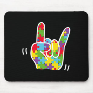 Asl Love Sign Language Autism Awareness Month Asl Mouse Mat
