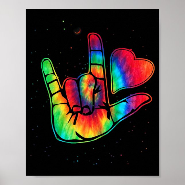 ASL Love Sign Language Hand Autism Awareness Suppo (Front)
