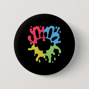 ASL Love Sign Non-verbal Autism Support Awareness  6 Cm Round Badge