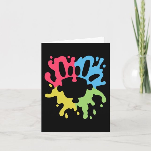 ASL Love Sign Non-verbal Autism Support Awareness  Card (Front)