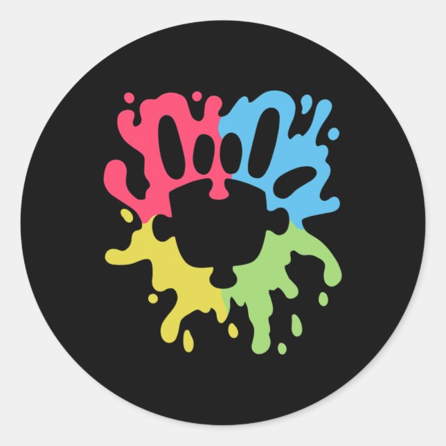 ASL Love Sign Non-verbal Autism Support Awareness  Classic Round Sticker (Front)