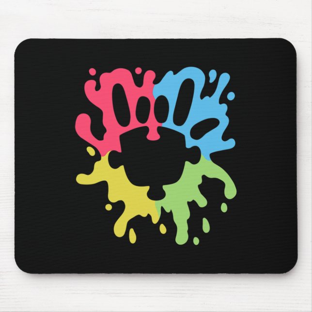 ASL Love Sign Non-verbal Autism Support Awareness  Mouse Mat (Front)