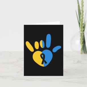 ASL Love Sign Non-verbal Down Syndrome Awareness H Card