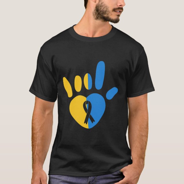 ASL Love Sign Non-verbal Down Syndrome Awareness H T-Shirt (Front)