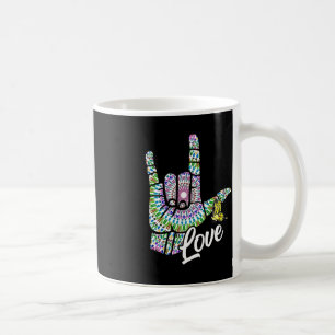 ASL Love You Hand Sign Language Butterfly Deaf Awa Coffee Mug