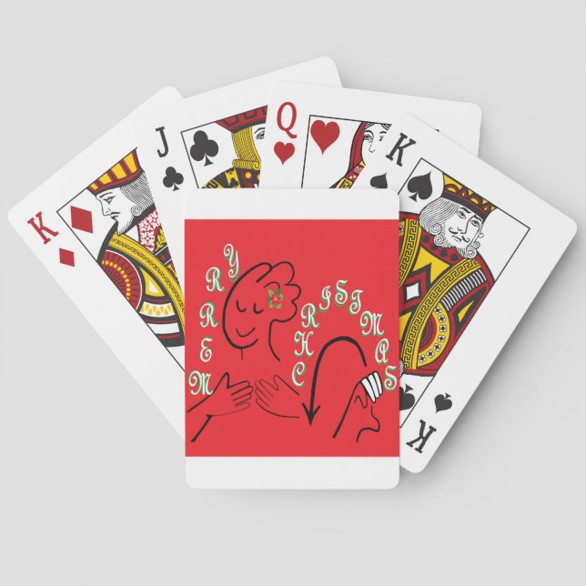 ASL Merry Christmas Playing Cards (Back)