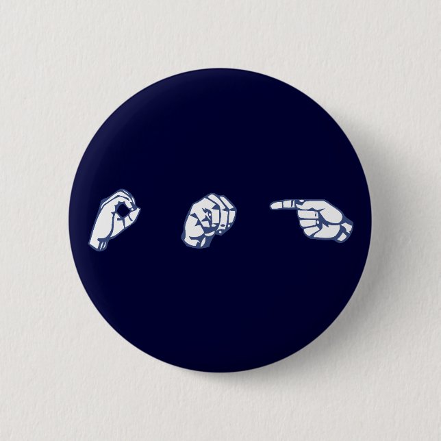 ASL OMG 6 CM ROUND BADGE (Front)