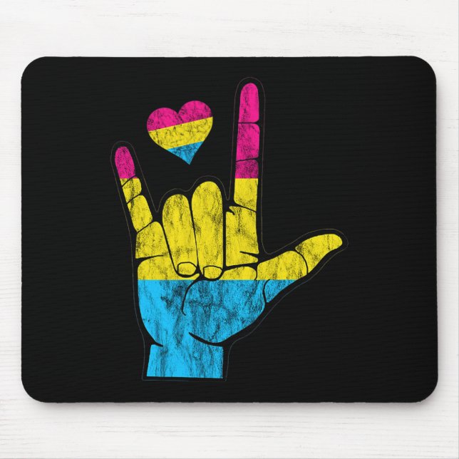 Asl Pride Panual Hearing Loss Deaf Awareness Month Mouse Mat (Front)