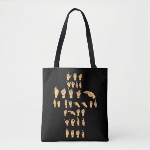 ASL Quote - Let your faith be bigger than your fea Tote Bag