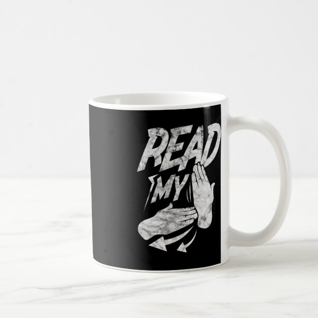 ASL Read My Hand Deaf American Sign Language Distr Coffee Mug (Right)