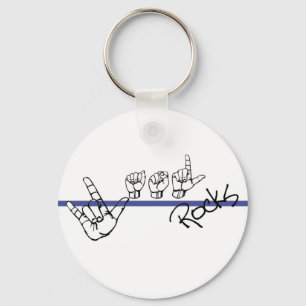 ASL Rocks Key Chain