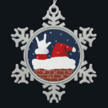 ASL Santa Christmas Ornament I Love You ILY in ASL<br><div class="desc">Santa Claus ILY Handshape Snowflake Ornament.  On a snowy Christmas night,  Santa Claus signs "I Love You" in American Sign Language as he goes down the chimney to deliver gifts.</div>