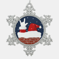 ASL Santa Christmas Ornament I Love You ILY in ASL