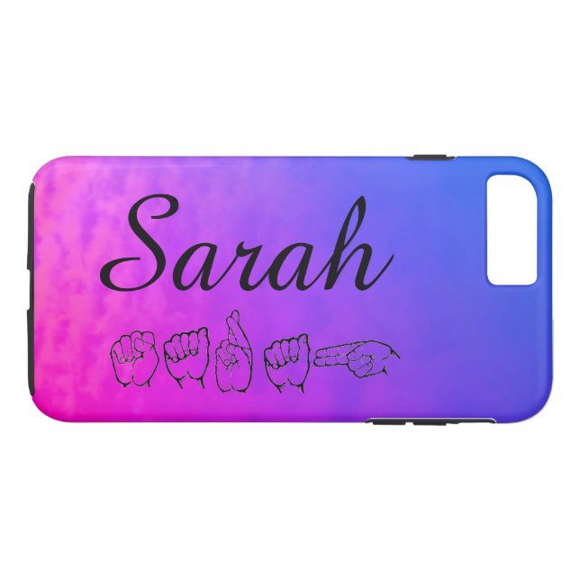 ASL Sarah Blue and Purple Shades Abstract Case-Mate iPhone Case (Back (Horizontal))