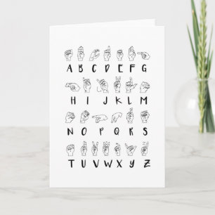 ASL Sign Language Alphabet Learner Gift Card