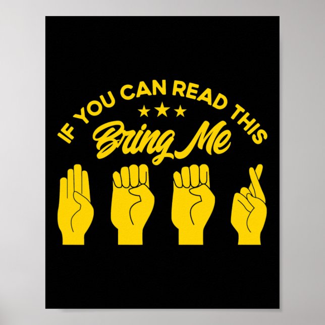 ASL Sign Language Bring Me Beer Deaf 1 (Front)