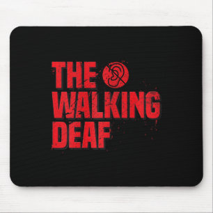 Asl Sign Language Coach Deaf Awareness Gift Black Mouse Mat