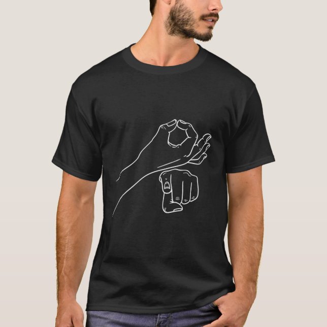 Asl Sign Language Explicit Novelty T-Shirt (Front)