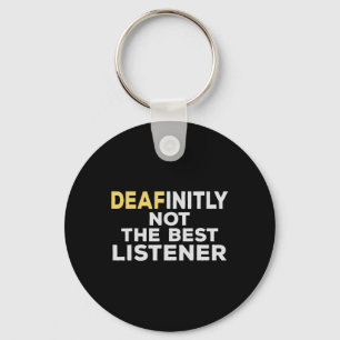 Asl Sign Language Hearing Loss Awareness  Key Ring