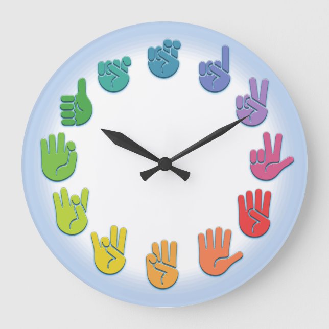 ASL Signing Clock -wh (Front)