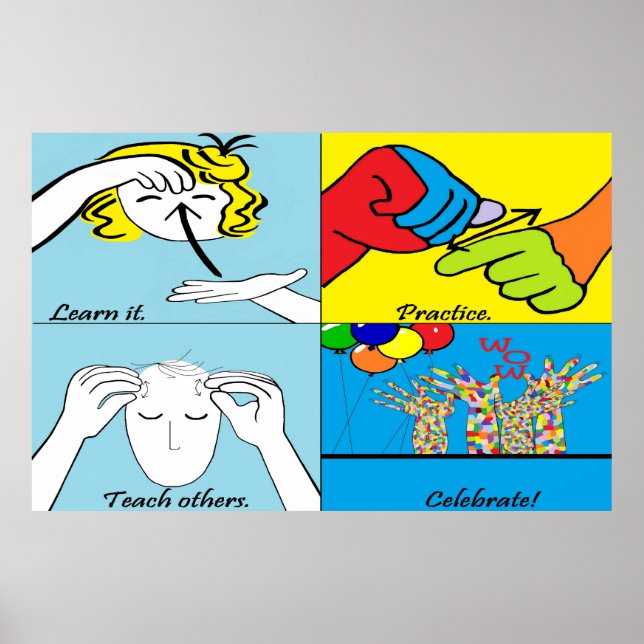 ASL Steps to Success Poster (Front)