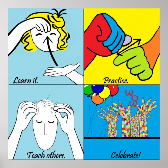 ASL Steps to Success Poster (Front)
