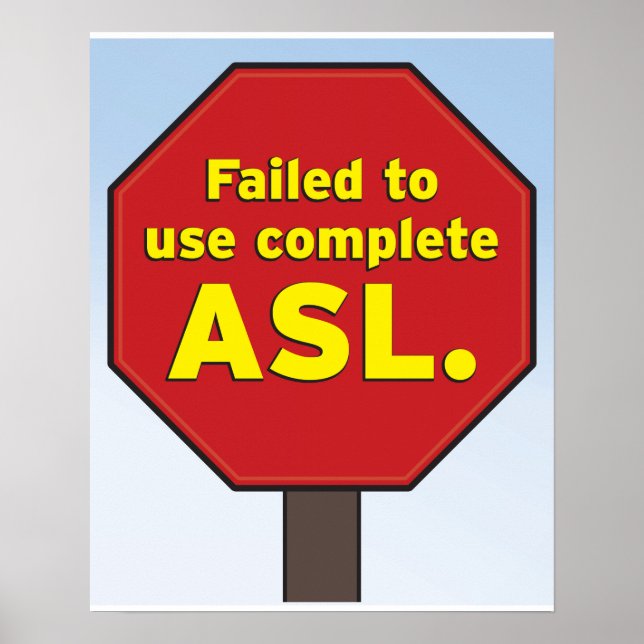ASL Stop sign for Teachers (Front)