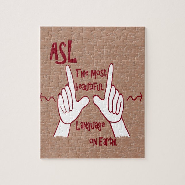 ASL The Most Beautiful Language Jigsaw Puzzle (Vertical)