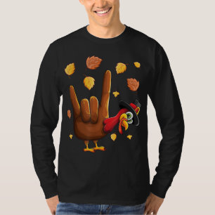 ASL Tukey American Sign Language I Love You Thanks T-Shirt