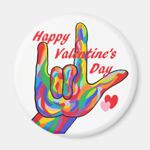 ASL Valentine's Day I Love You Magnet