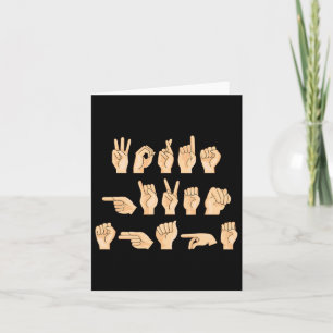 Asl Words Given Shape American Sign Language 1  Card