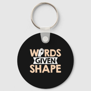 ASL Words given shape American Sign Language  Key Ring