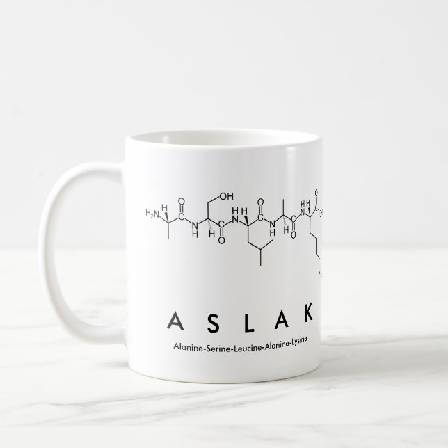 Aslak peptide name mug (Left)